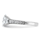 14k White Gold 1 7/8 carat Certified Lab Grown Diamond VS+ F+ Oval Complete Engagement Ring