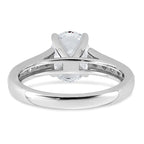 14k White Gold 1 7/8 carat Certified Lab Grown Diamond VS+ F+ Oval Complete Engagement Ring