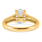 14k 1 7/8 carat Certified Lab Grown Diamond VS+ F+ Oval Complete Engagement Ring