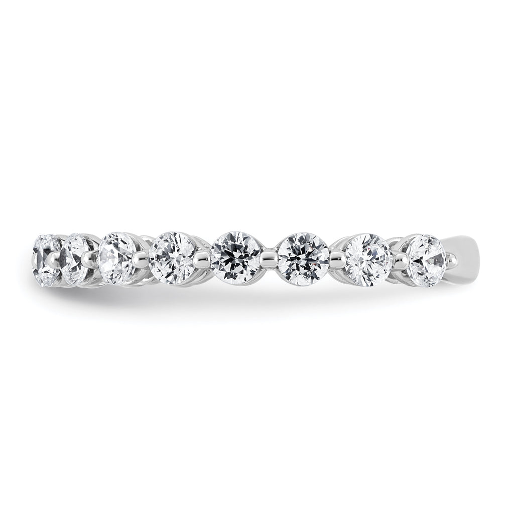 14k White Gold 1 carat Lab Grown Diamond VS+ F+ Complete Wedding Band