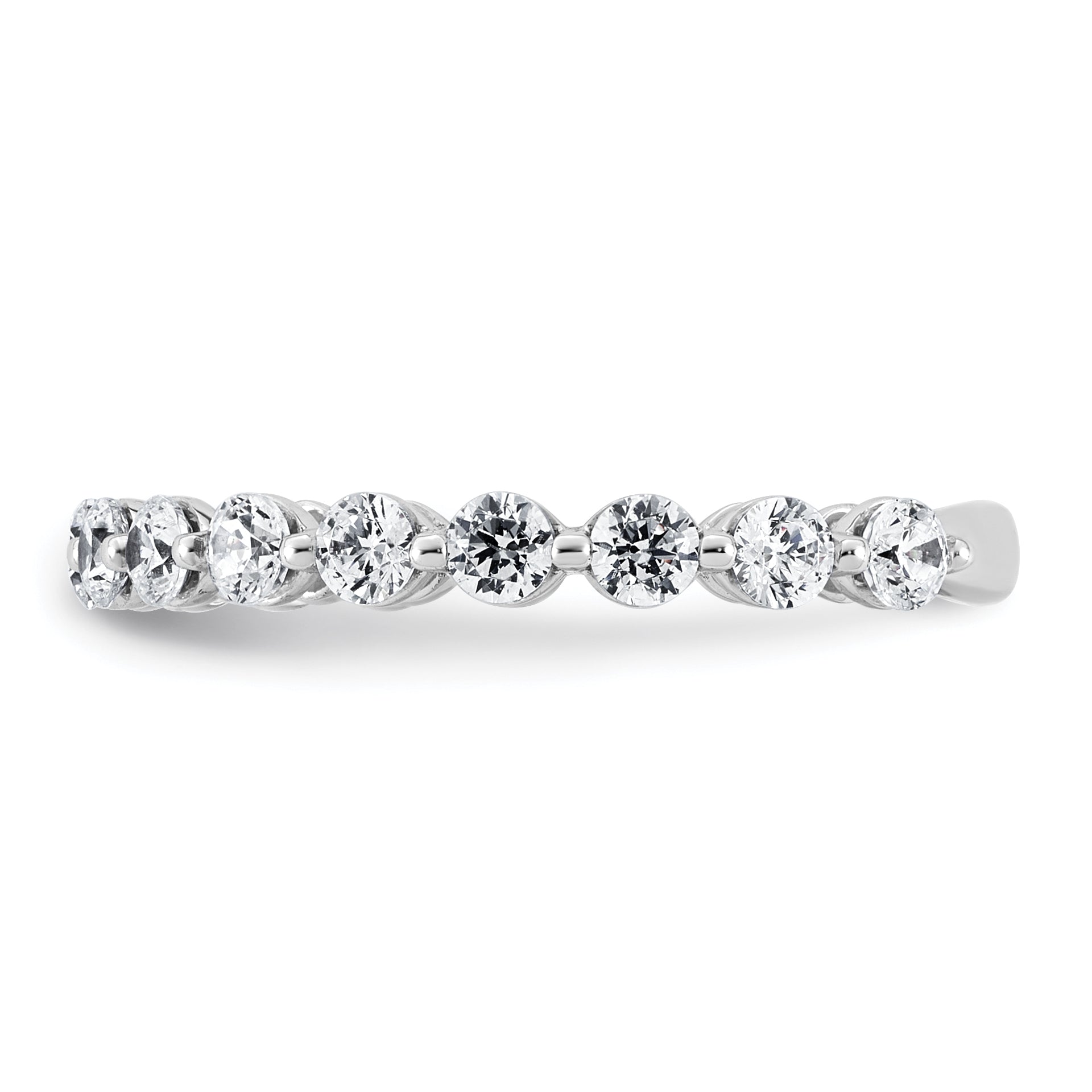 14k White Gold 1 carat Lab Grown Diamond VS+ F+ Complete Wedding Band