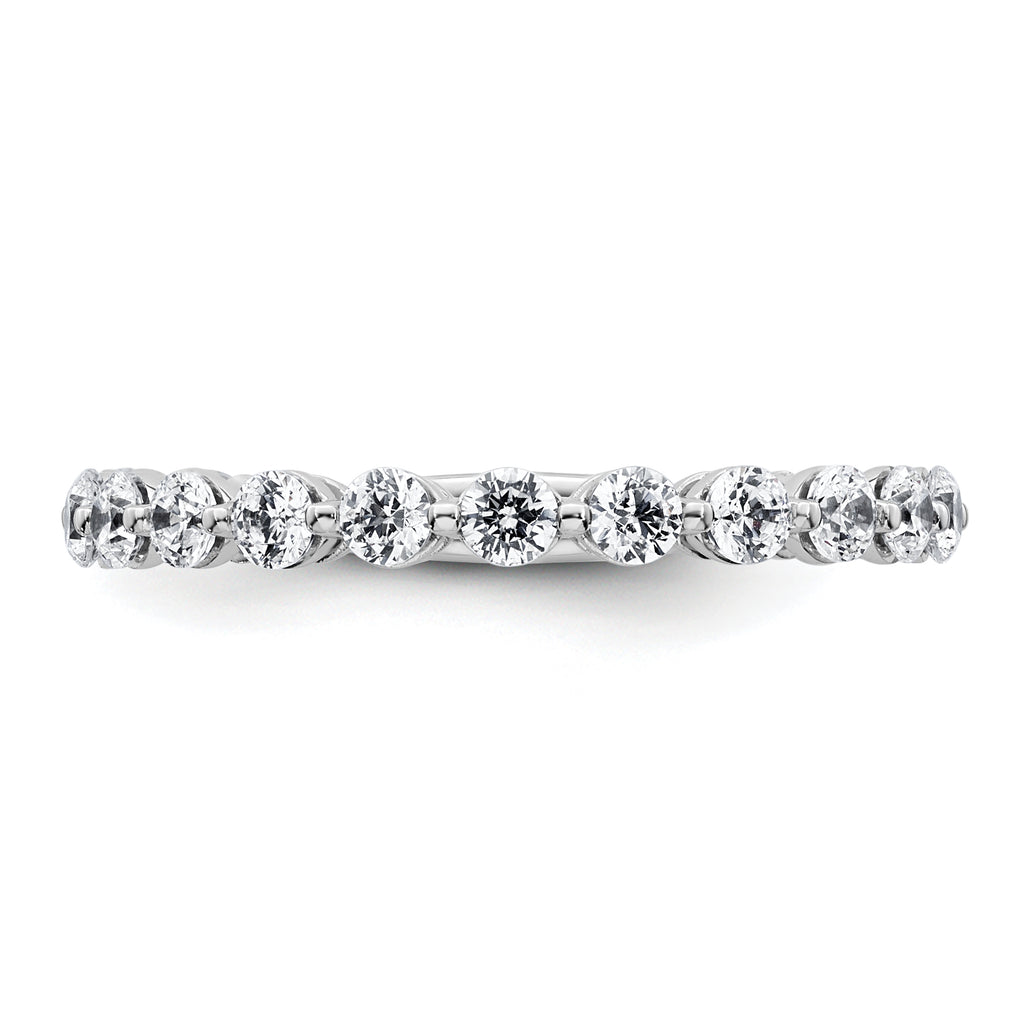 14k White Gold 1 carat Lab Grown Diamond VS+ F+ Complete Wedding Band