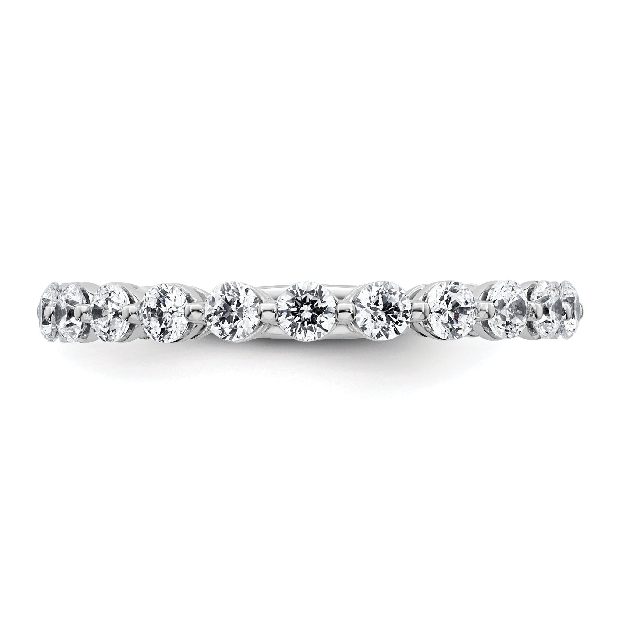 14k White Gold 1 carat Lab Grown Diamond VS+ F+ Complete Wedding Band