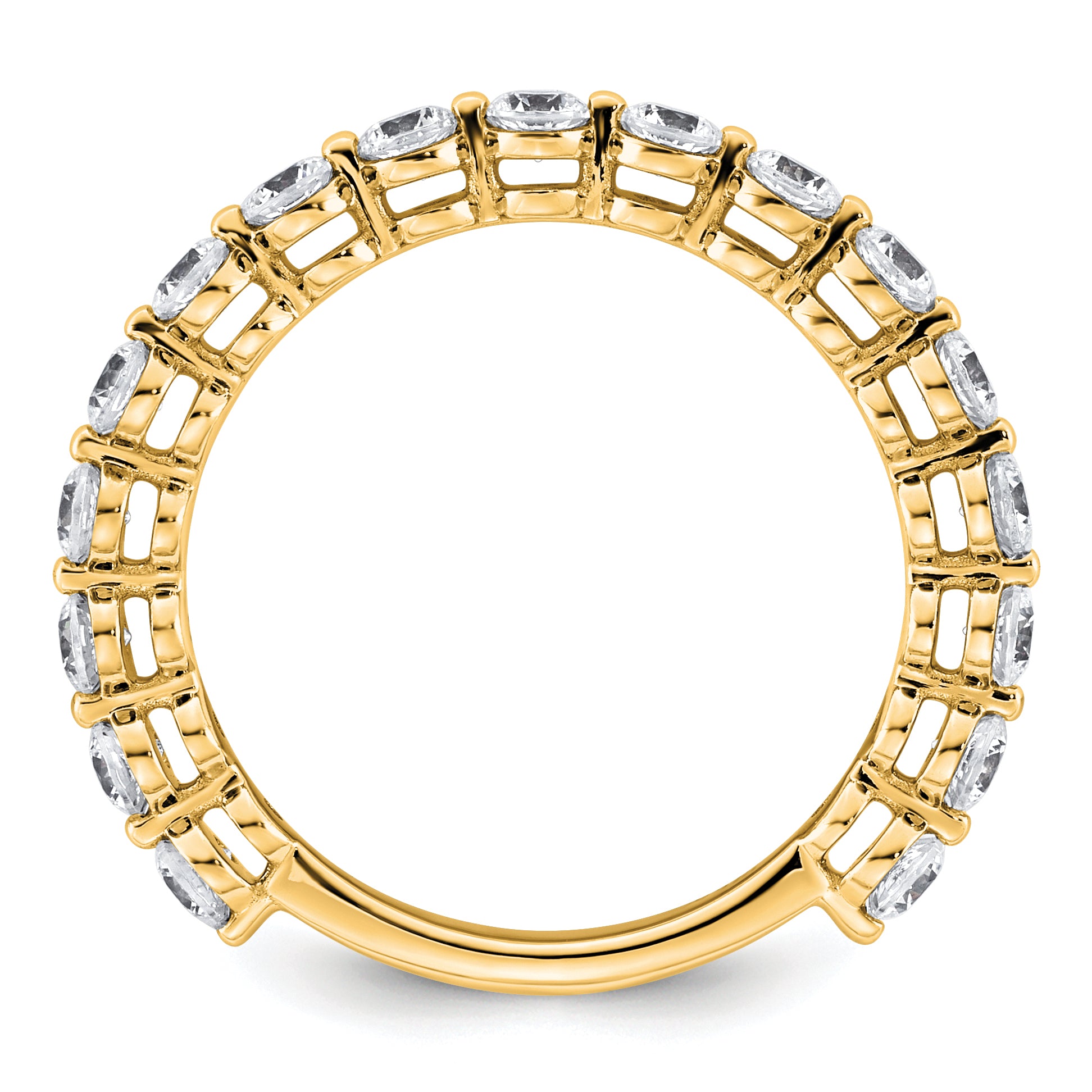 14k 1 carat Lab Grown Diamond VS+ F+ Complete Wedding Band Secondary image