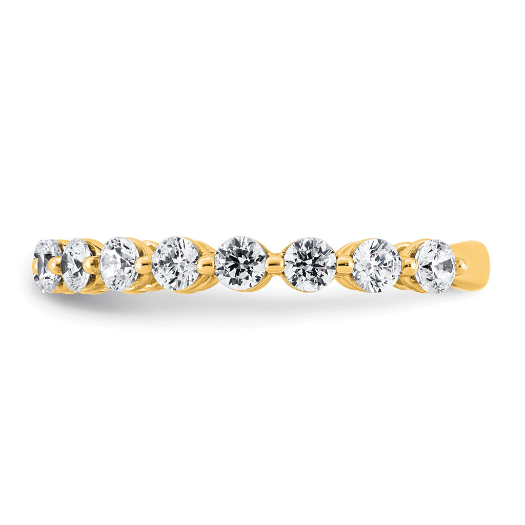 14k 1 carat Lab Grown Diamond VS+ F+ Complete Wedding Band