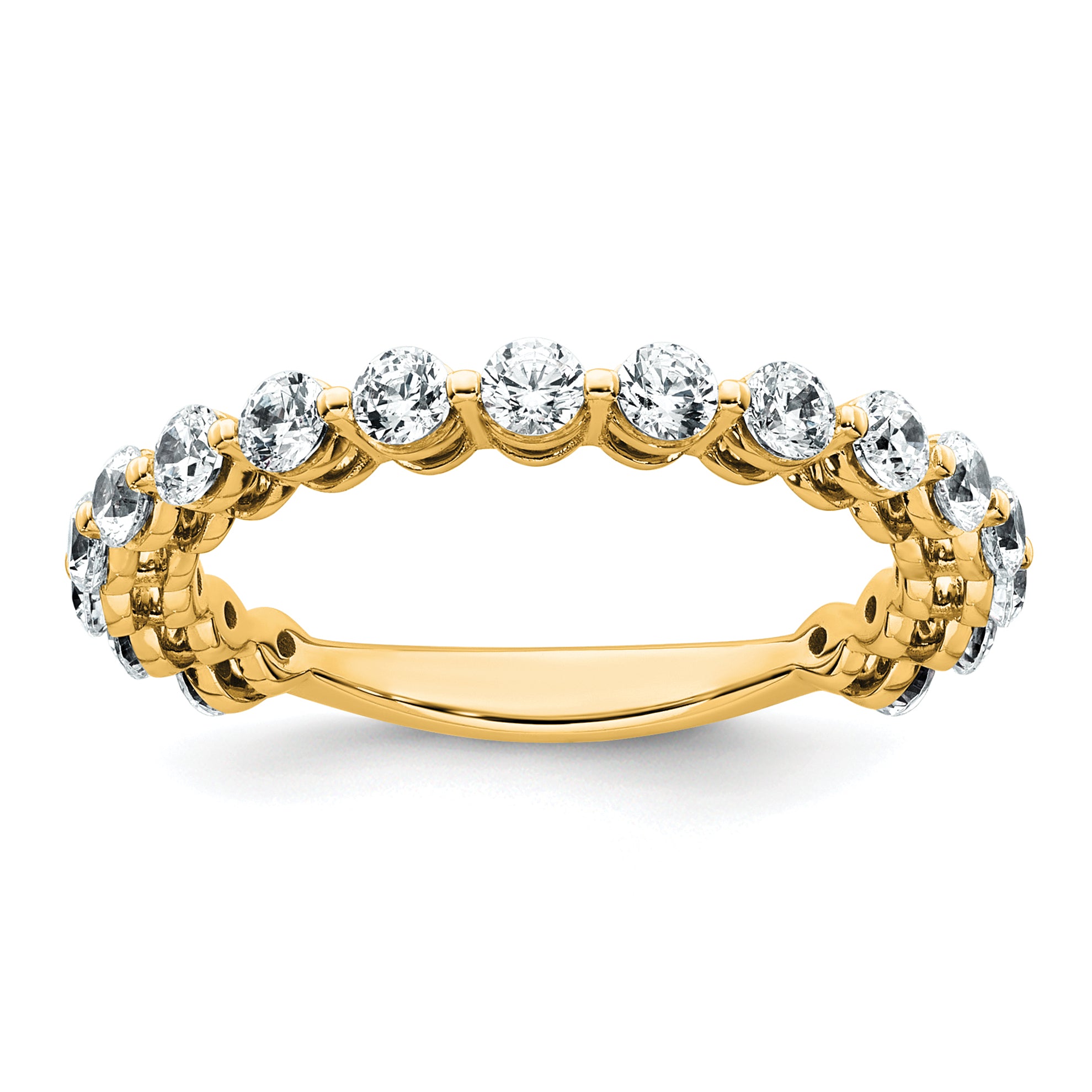 14k 1 carat Lab Grown Diamond VS+ F+ Complete Wedding Band