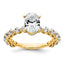 14k 2 5/8 carat Certified Lab Grown Diamond VS+ F+ Oval Complete Engagement Ring