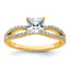 14k 1 1/4 carat Certified Lab Grown Diamond VS+ F+ Princess Complete Engagement Ring