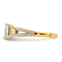 14k 1 3/4 carat Lab Grown Diamond VS+ F+ Princess Complete Engagement Ring