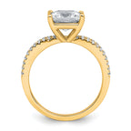 14k 2 1/4 carat Lab Grown Diamond VS+ F+ Princess Complete Engagement Ring