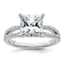 14k White Gold 2 3/4 carat Certified Lab Grown Diamond VS+ F+ Princess Complete Engagement Ring