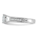 14k White Gold 1 7/8 carat Lab Grown Diamond VS+ F+ Princess Complete Engagement Ring