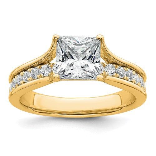 Princess-Cut Lab-Grown Diamond Engagement Ring in 14K Yellow Gold (1 7/8 ct. tw.), Size 7 - Sophia Jewelers Main image