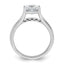 14k White Gold 2 1/2 carat Certified Lab Grown Diamond VS+ F+ Princess Complete Engagement Ring