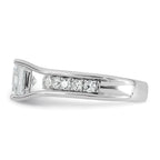 14k White Gold 3 1/6 carat Lab Grown Diamond VS+ F+ Princess Complete Engagement Ring