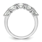 14k White Gold 1 1/2 carat Lab Grown Diamond VS+ F+ Complete Five Stone Band
