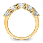 14k 1 1/2 carat Lab Grown Diamond VS+ F+ Complete Five Stone Band