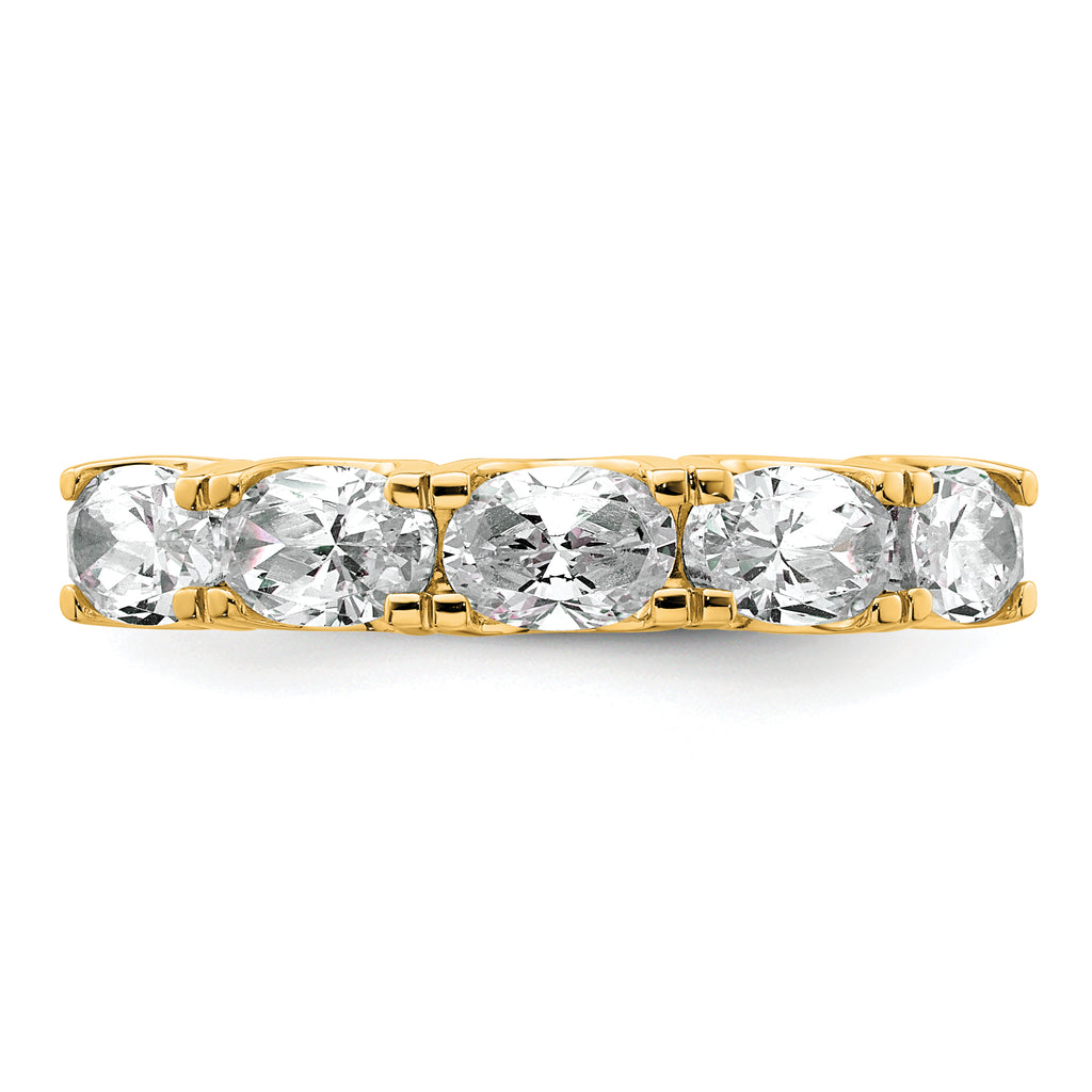 14k 1 1/2 carat Lab Grown Diamond VS+ F+ Complete Five Stone Band