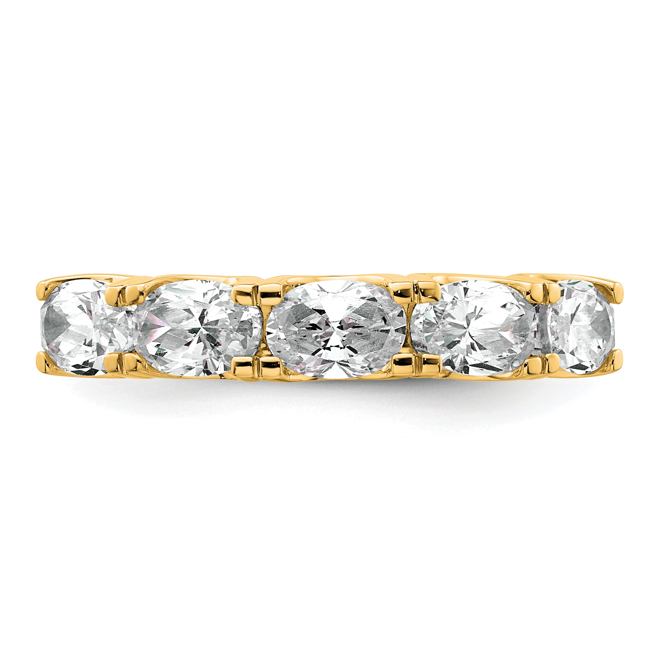 14k 1 1/2 carat Lab Grown Diamond VS+ F+ Complete Five Stone Band