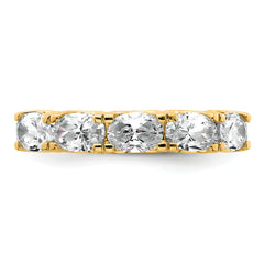 14k 1 1/2 carat Lab Grown Diamond VS+ F+ Complete Five Stone Band