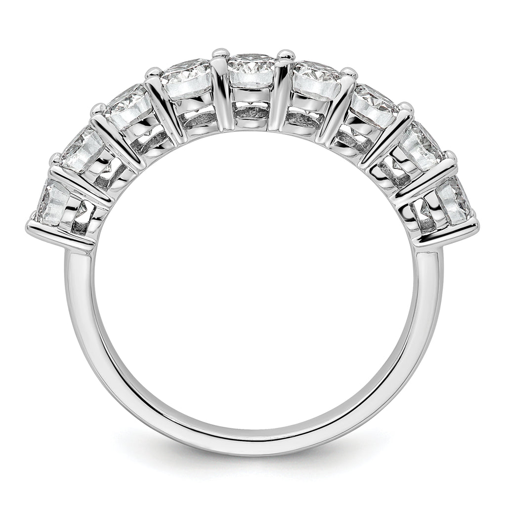14k White Gold 1 3/4 carat Lab Grown Diamond VS+ F+ Complete Five Stone Band