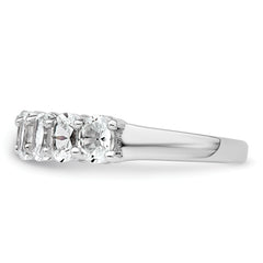 14k White Gold 1 3/4 carat Lab Grown Diamond VS+ F+ Complete Five Stone Band