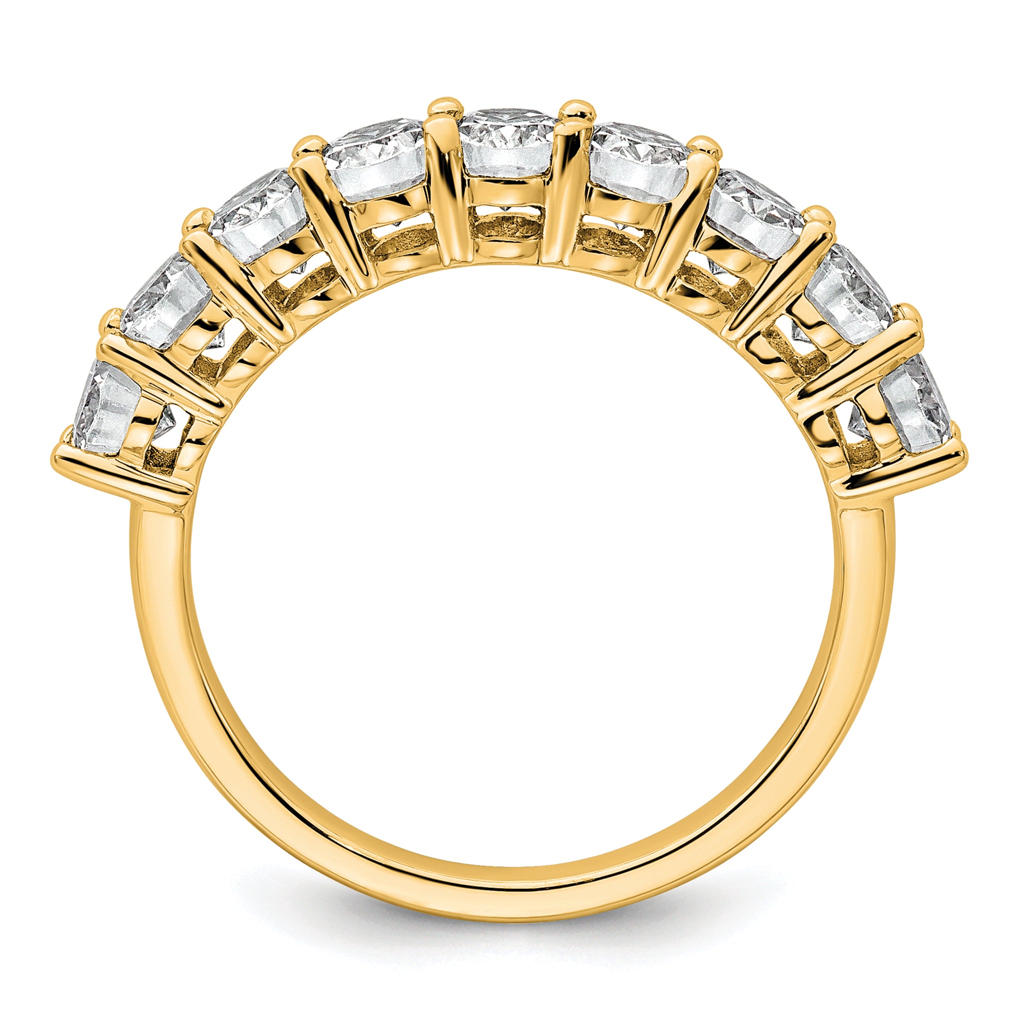 14k 1 3/4 carat Lab Grown Diamond VS+ F+ Complete Five Stone Band Secondary image