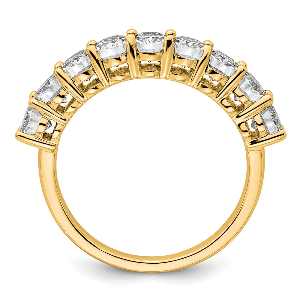 14k 1 3/4 carat Lab Grown Diamond VS+ F+ Complete Five Stone Band