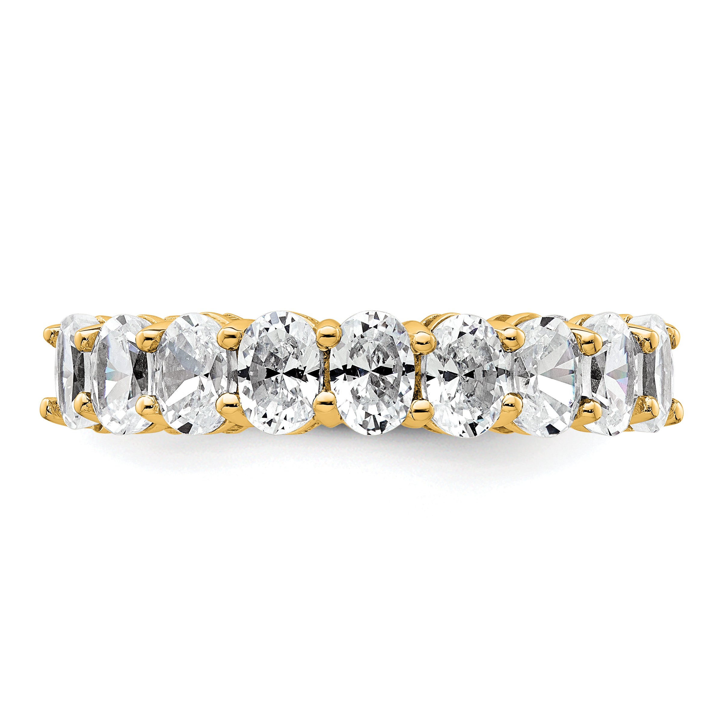 14k 1 3/4 carat Lab Grown Diamond VS+ F+ Complete Five Stone Band