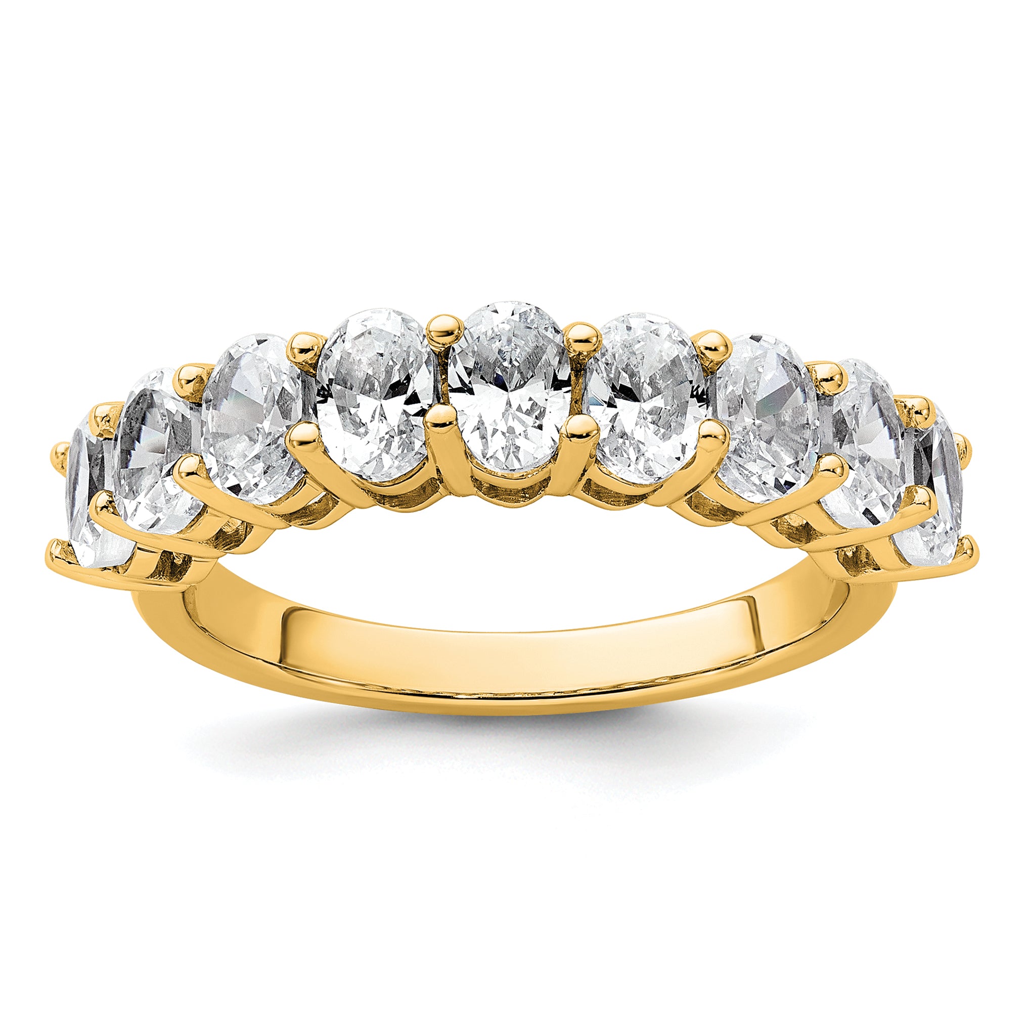 14k 1 3/4 carat Lab Grown Diamond VS+ F+ Complete Five Stone Band Main image