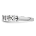 14k White Gold 1 1/2 carat Lab Grown Diamond VS+ F+ Complete Five Stone Band