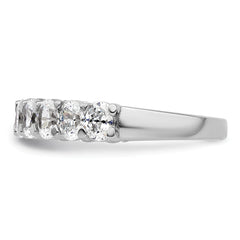 14k White Gold 1 1/2 carat Lab Grown Diamond VS+ F+ Complete Five Stone Band