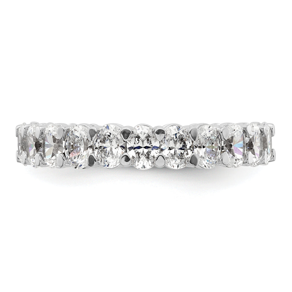 14k White Gold 1 1/2 carat Lab Grown Diamond VS+ F+ Complete Five Stone Band