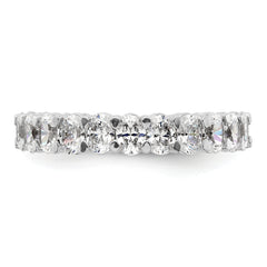 14k White Gold 1 1/2 carat Lab Grown Diamond VS+ F+ Complete Five Stone Band