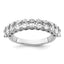 14k White Gold 1 1/2 carat Lab Grown Diamond VS+ F+ Complete Five Stone Band