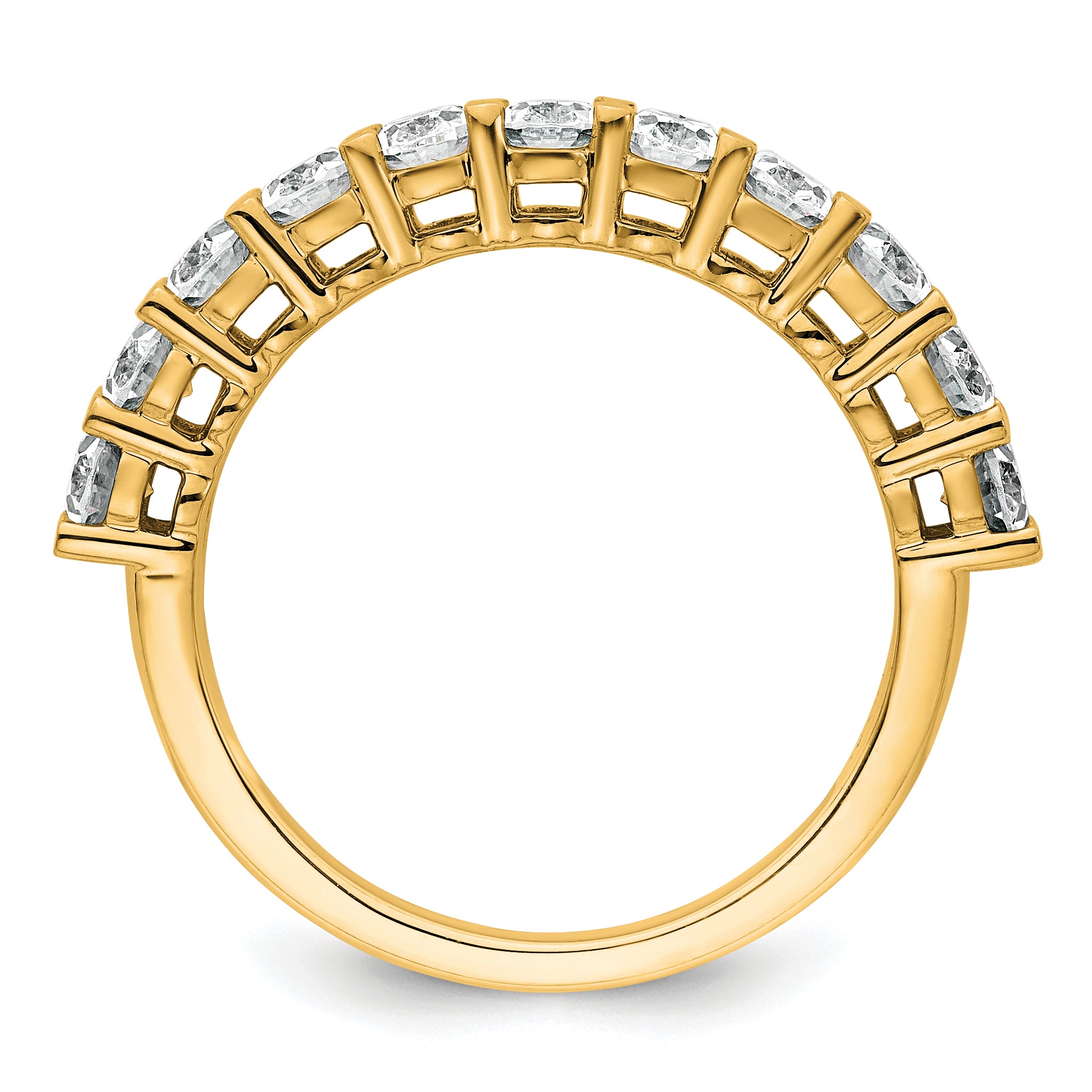 14k 1 1/2 carat Lab Grown Diamond VS+ F+ Complete Five Stone Band Secondary image
