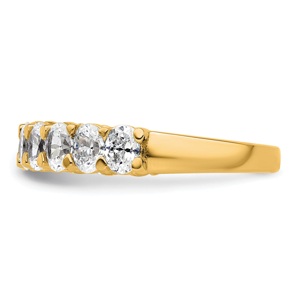 14k 1 1/2 carat Lab Grown Diamond VS+ F+ Complete Five Stone Band
