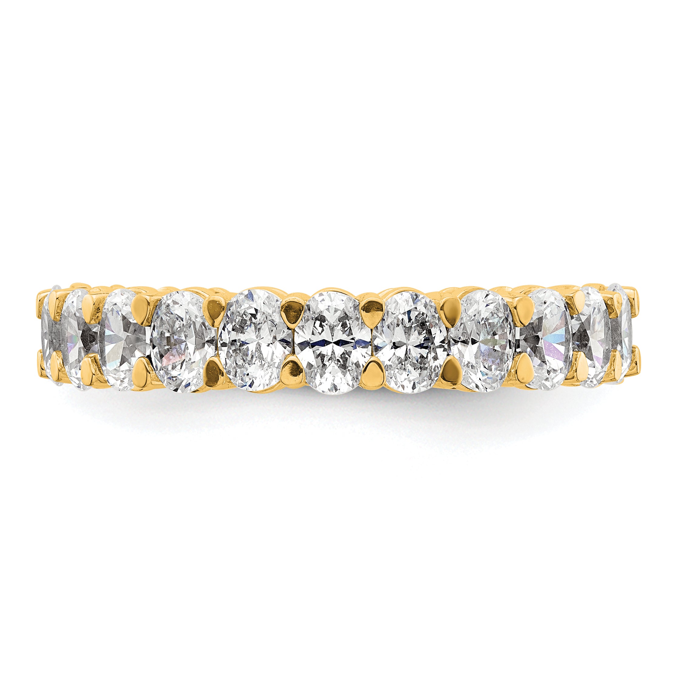 14k 1 1/2 carat Lab Grown Diamond VS+ F+ Complete Five Stone Band