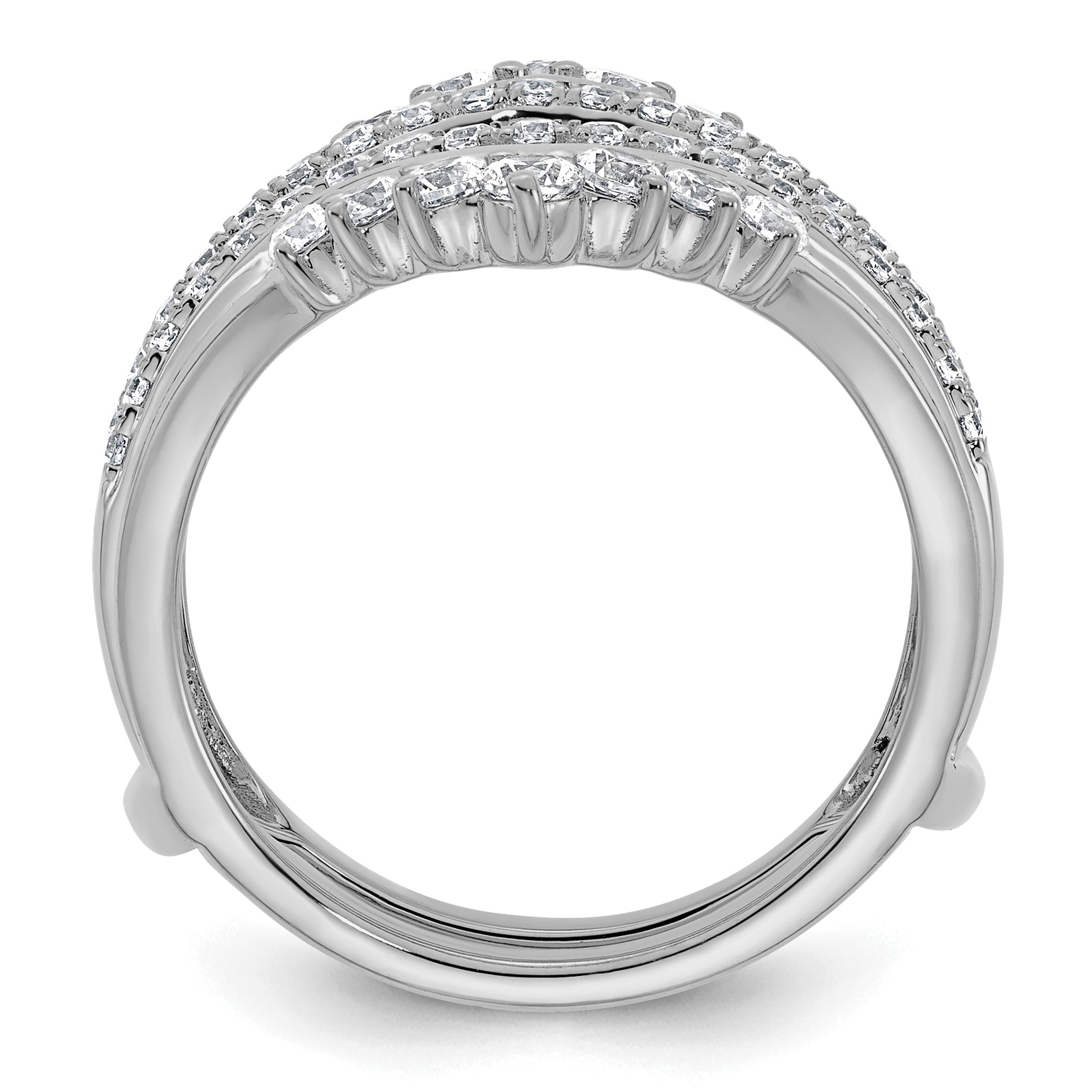 14k White Gold 1 carat Lab Grown Diamond VS/SI+ G+ Complete Ring Guard Main image