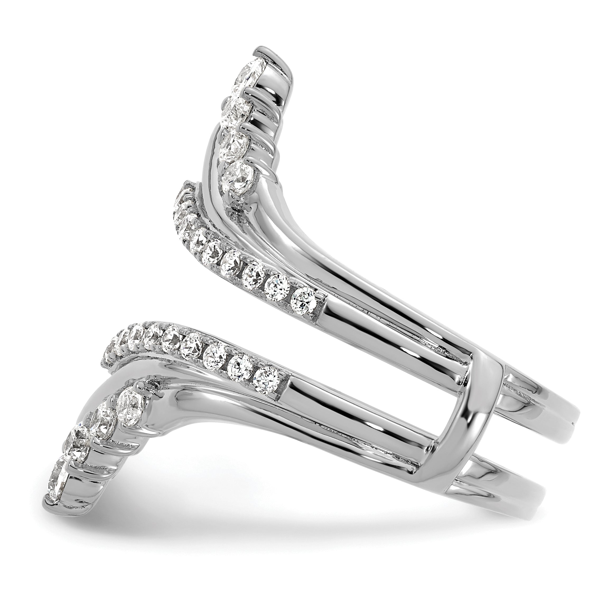 14k White Gold 1 carat Lab Grown Diamond VS/SI+ G+ Complete Ring Guard
