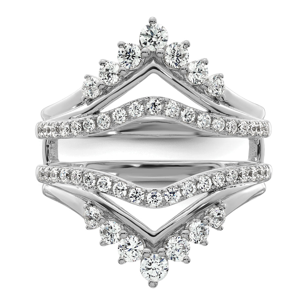 14k White Gold 1 carat Lab Grown Diamond VS/SI+ G+ Complete Ring Guard