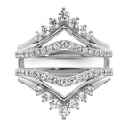 14k White Gold 1 carat Lab Grown Diamond VS/SI+ G+ Complete Ring Guard