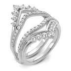 14k White Gold 1 carat Lab Grown Diamond VS/SI+ G+ Complete Ring Guard