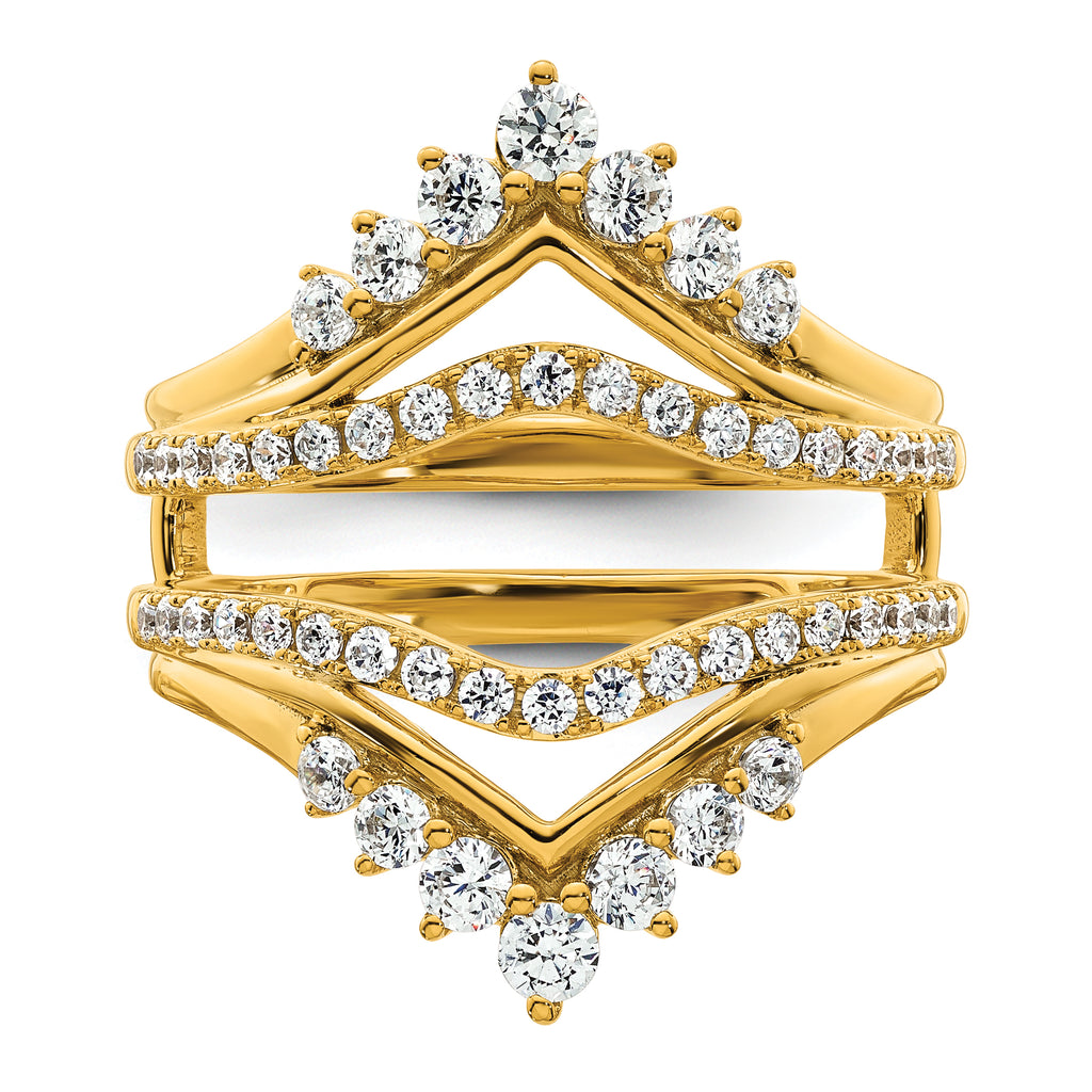 14k 1 carat Lab Grown Diamond VS/SI+ G+ Complete Ring Guard