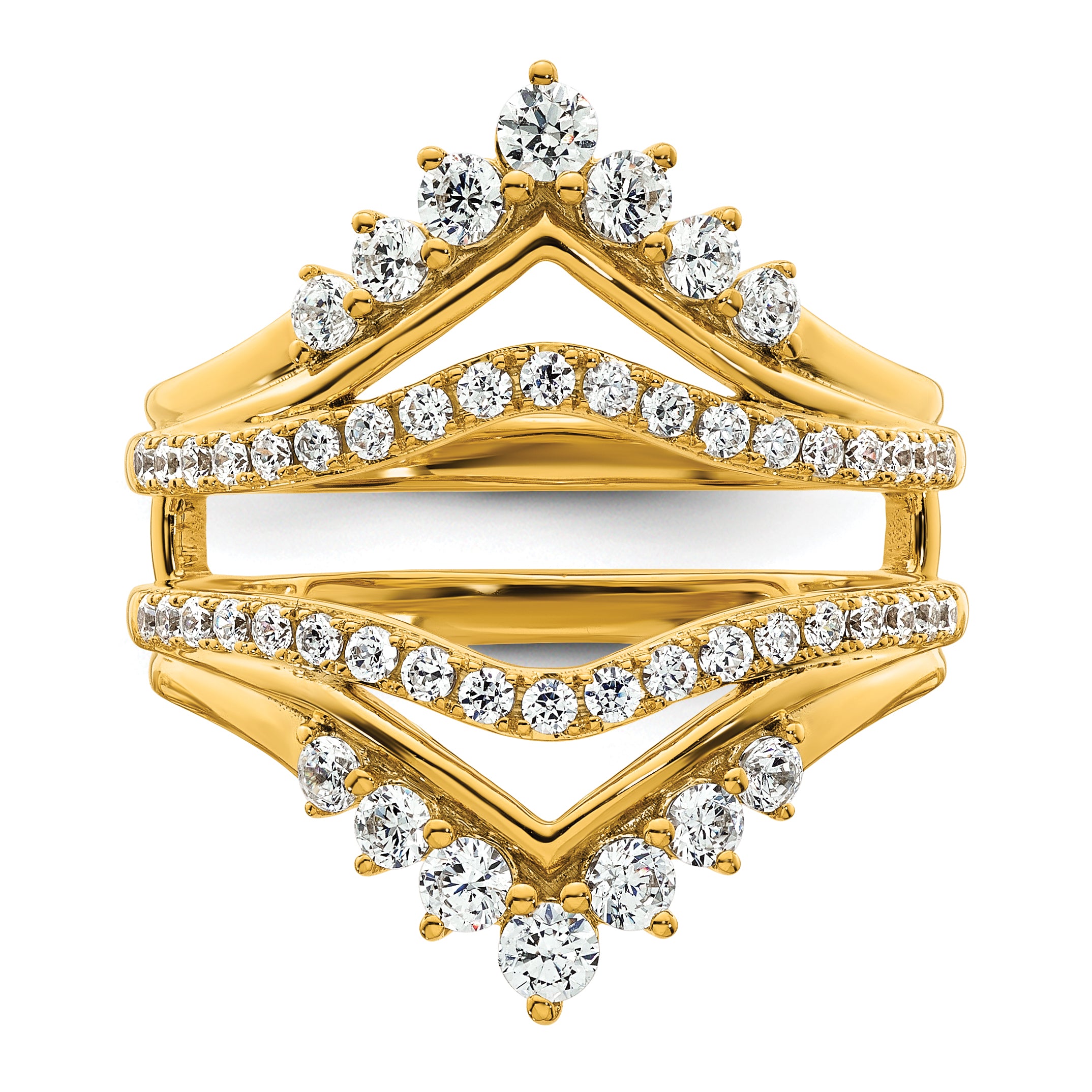 14k 1 carat Lab Grown Diamond VS/SI+ G+ Complete Ring Guard