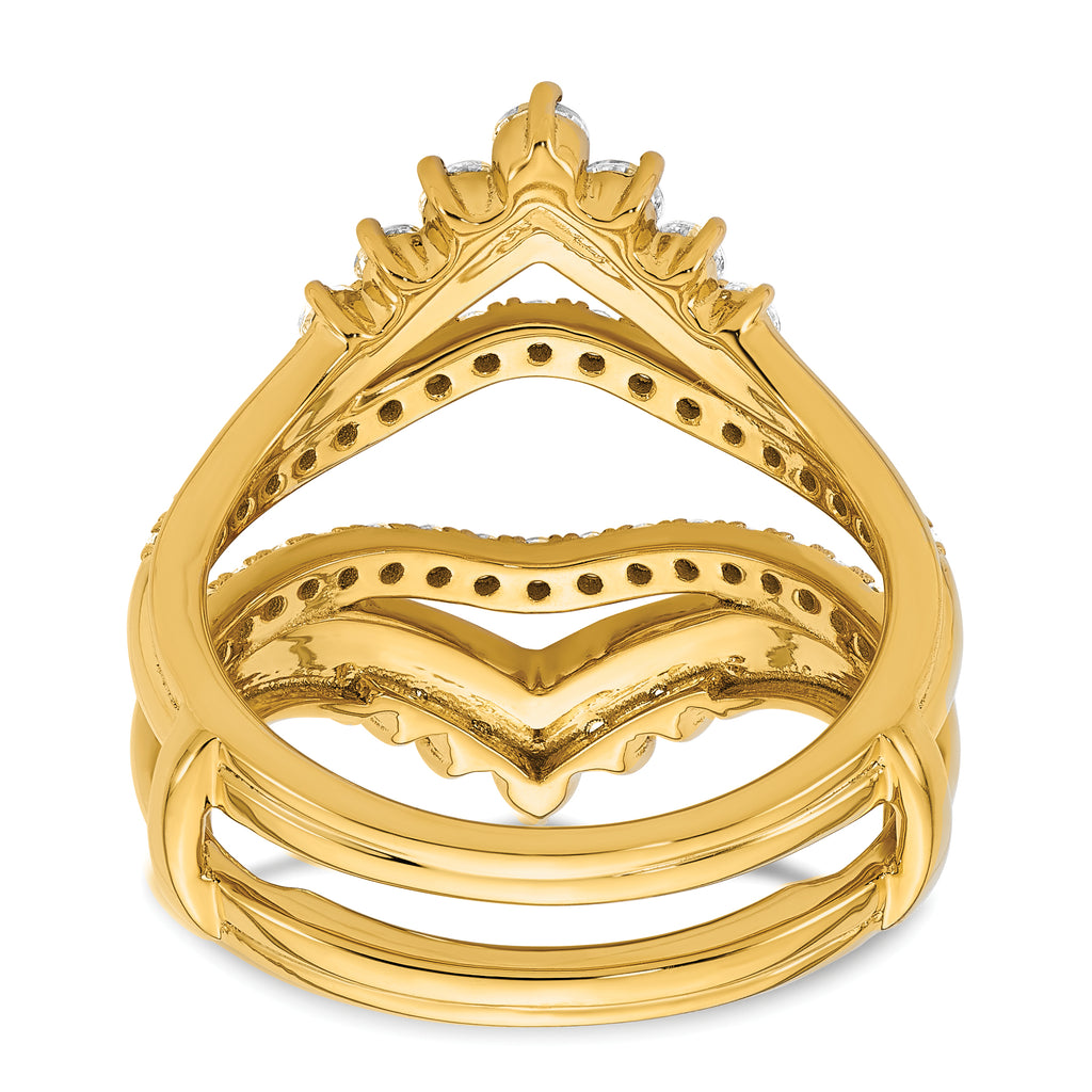14k 1 carat Lab Grown Diamond VS/SI+ G+ Complete Ring Guard