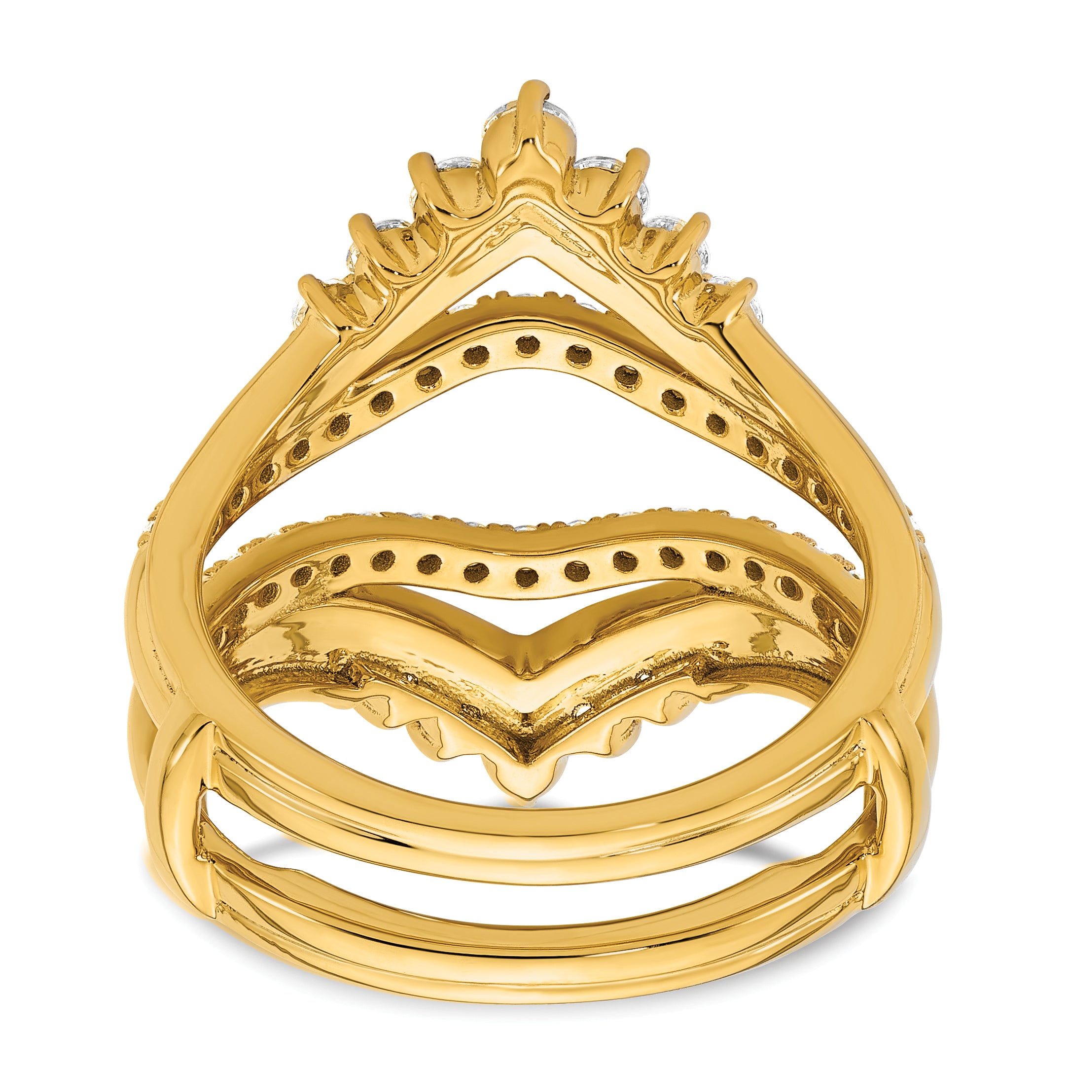 14k 1 carat Lab Grown Diamond VS/SI+ G+ Complete Ring Guard