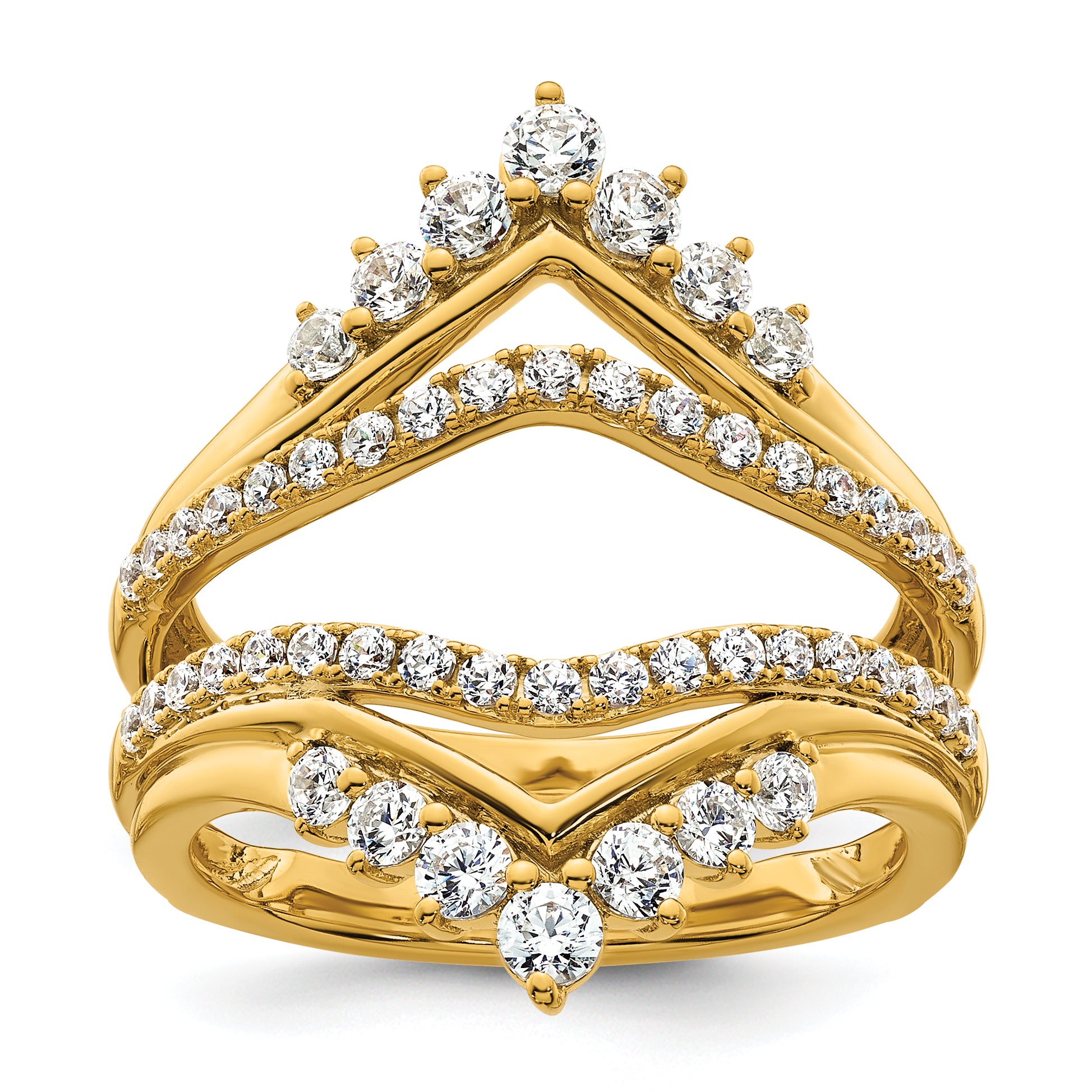 14k 1 carat Lab Grown Diamond VS/SI+ G+ Complete Ring Guard Main image