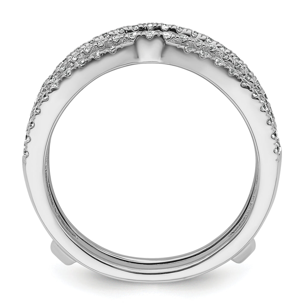 14k White Gold 1 1/6 carat Lab Grown Diamond VS+ F+ Complete Ring Guard