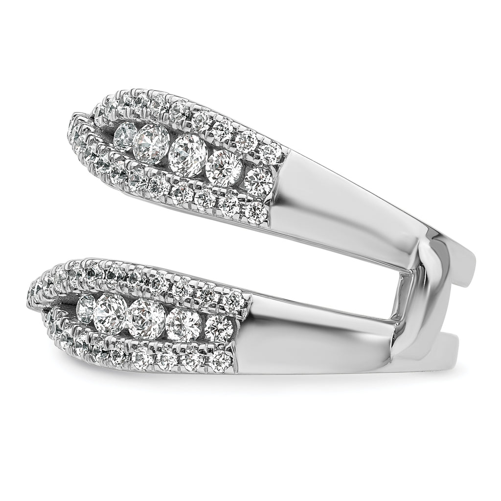 14k White Gold 1 1/6 carat Lab Grown Diamond VS+ F+ Complete Ring Guard